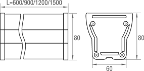 картинка Светодиодный линейный светильник ПБУ 506 Декор–Оптикс–Про 18W 1500mm