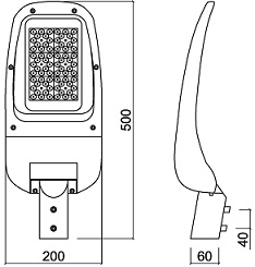 картинка Светодиодный консольный светильник ПКУ 463–3070 Оптикс 50W